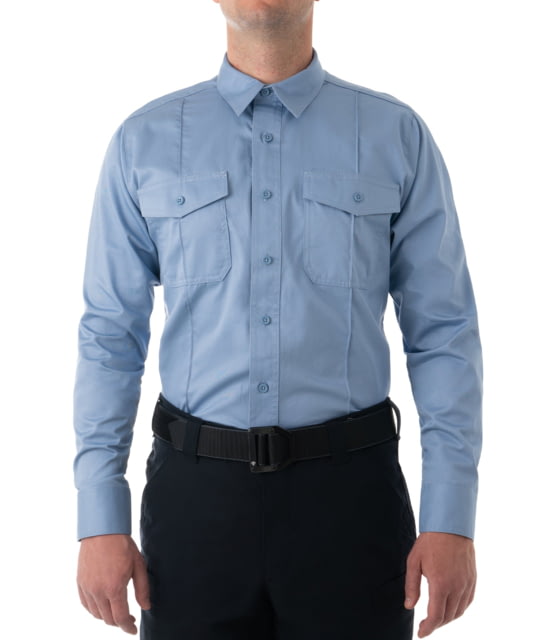 First Tactical First Tactical Cotton Station Long Sleeve Shirt - Men's Short Medium Blue Small