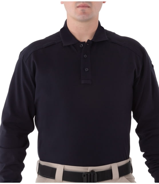 First Tactical First Tactical Men's Cotton L/S Polo w/Pen Pocket Midnight Navy 2XL
