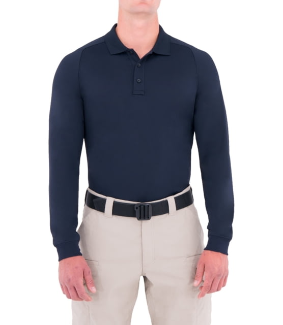 First Tactical First Tactical Mens Performance Ls Polo w/Pocket Midnight Navy Medium