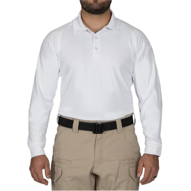 First Tactical First Tactical Performance Long Sleeve Polo - Men's White 3XL