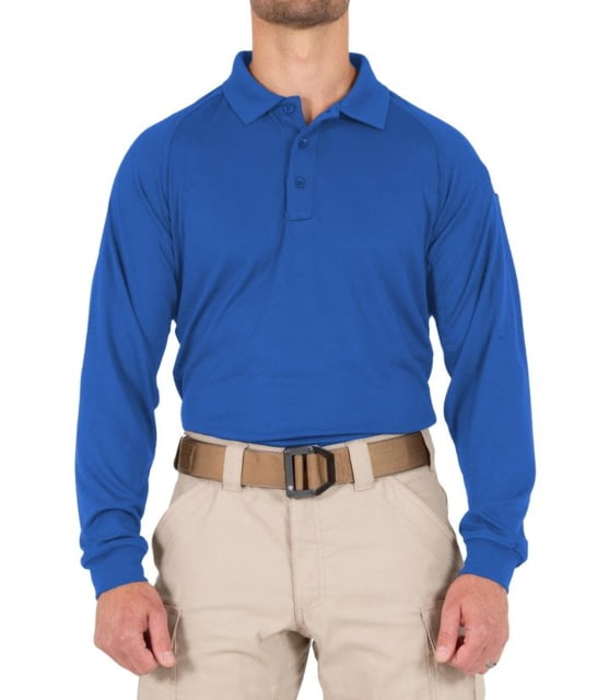First Tactical First Tactical Performance Long Sleeve Polo - Mens Academy Blue Large