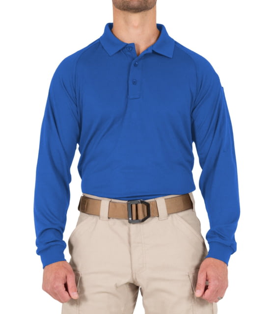 First Tactical First Tactical Performance Long Sleeve Polo - Men's Tall Academy Blue Large