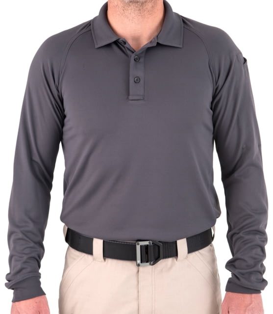 First Tactical First Tactical Performance Long Sleeve Polo - Mens Asphalt Extra Large