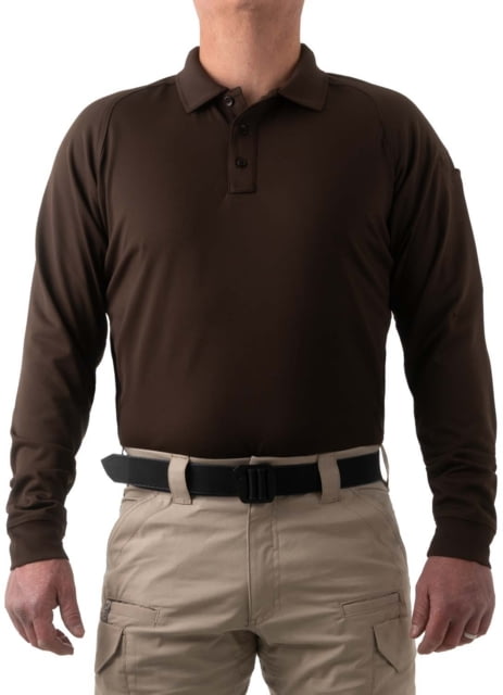 First Tactical First Tactical Performance Long Sleeve Polo - Men's Kodiak Brown Large