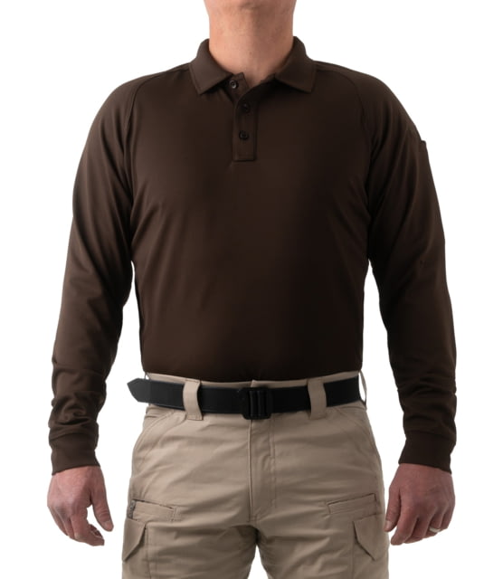 First Tactical First Tactical Performance Long Sleeve Polo - Men's Tall Kodiak Brown 3XL
