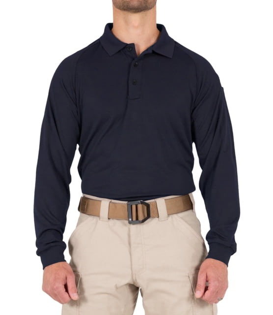 First Tactical First Tactical Performance Long Sleeve Polo - Men's Tall Midnight Navy 4XL