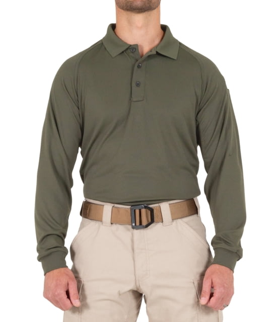 First Tactical First Tactical Performance Long Sleeve Polo - Mens OD Green Medium