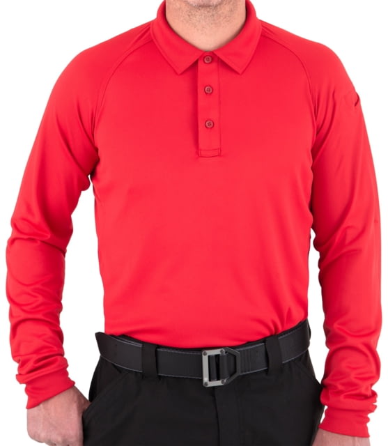 First Tactical First Tactical Performance Long Sleeve Polo - Mens Red Medium