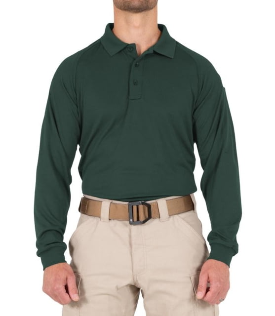 First Tactical First Tactical Performance Long Sleeve Polo - Mens Spruce Green Large