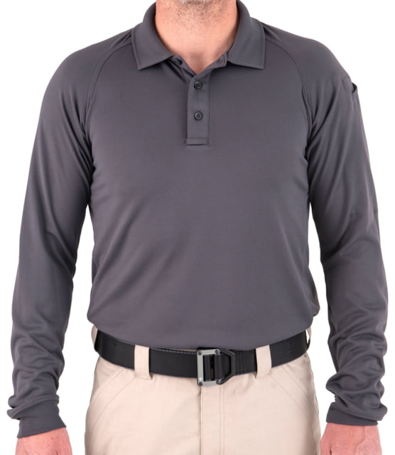 First Tactical First Tactical Performance Long Sleeve Polo - Men's Regular Asphalt 5XL