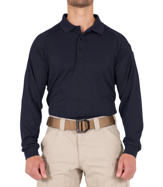 First Tactical First Tactical Performance Long Sleeve Polo - Men's Regular Midnight Navy 5XL