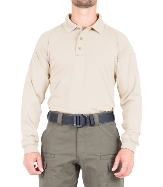 First Tactical First Tactical Performance Long Sleeve Polo - Men's Regular Silver Tan 5XL