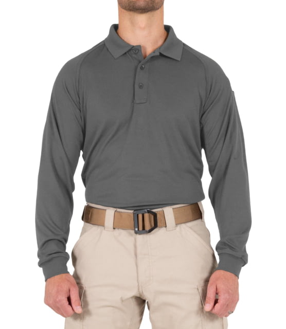 First Tactical First Tactical Performance Long Sleeve Polo - Men's Regular Wolf Grey 5XL
