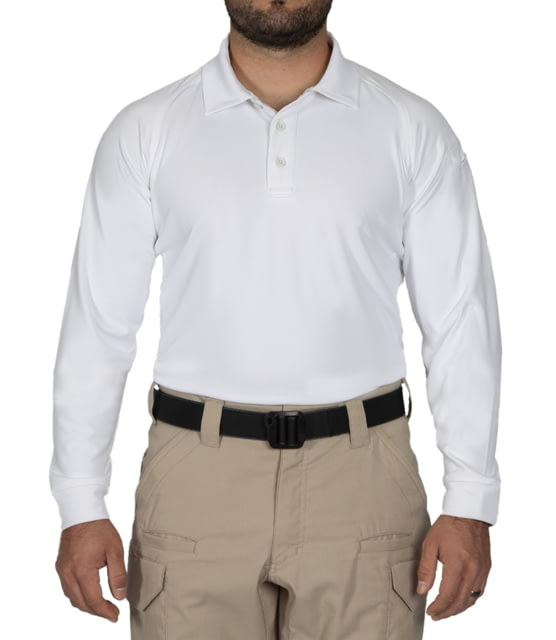 First Tactical First Tactical Performance Long Sleeve Polo - Men's Tall White 3XL