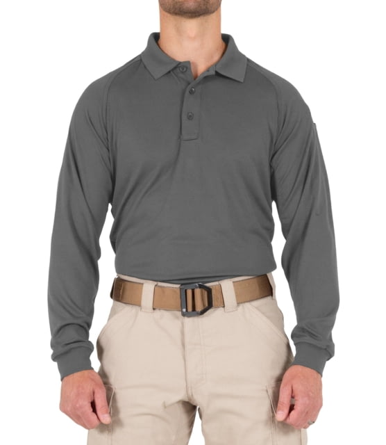 First Tactical First Tactical Performance Long Sleeve Polo - Mens Wolf Grey Medium