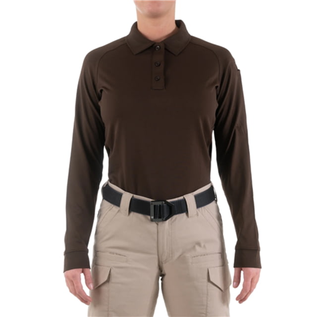 First Tactical First Tactical Performance Long Sleeve Polo - Women's Kodiak Brown Medium