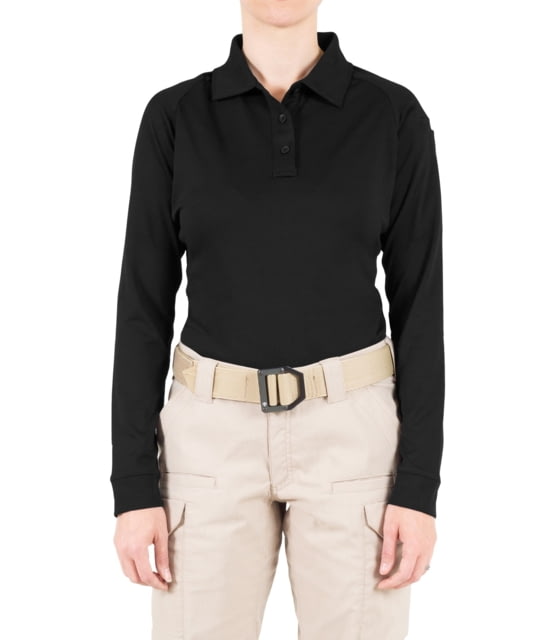 Open Box Dealer Demo First Tactical Performance Long Sleeve Polo - Womens Black Extra Large