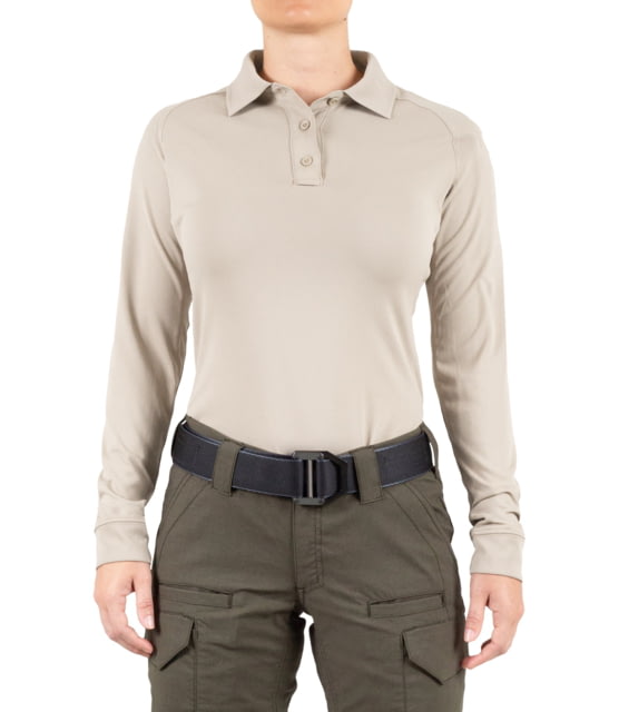 First Tactical First Tactical Performance Long Sleeve Polo - Women's Khaki 3XL