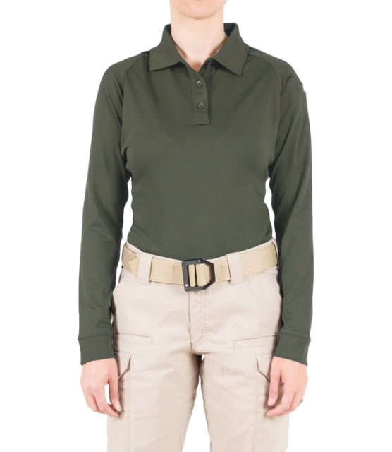First Tactical First Tactical Performance Long Sleeve Polo - Womens OD Green Extra Large