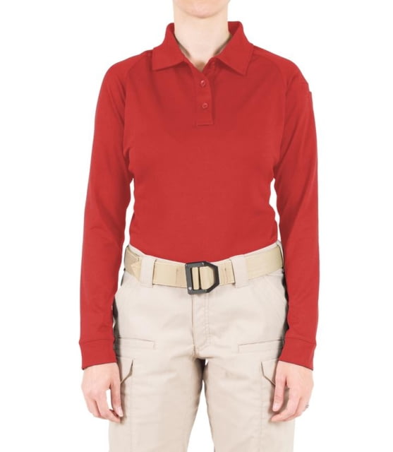 First Tactical First Tactical Performance Long Sleeve Polo - Womens Red Small