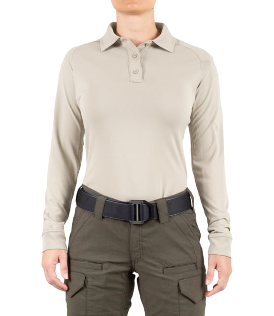 First Tactical First Tactical Performance Long Sleeve Polo - Women's Silver Tan 3XL
