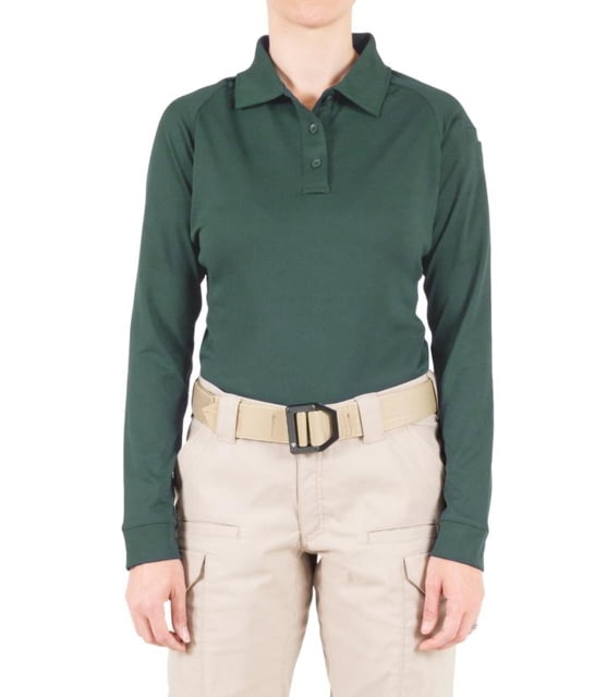 First Tactical First Tactical Performance Long Sleeve Polo - Womens Spruce Green Large