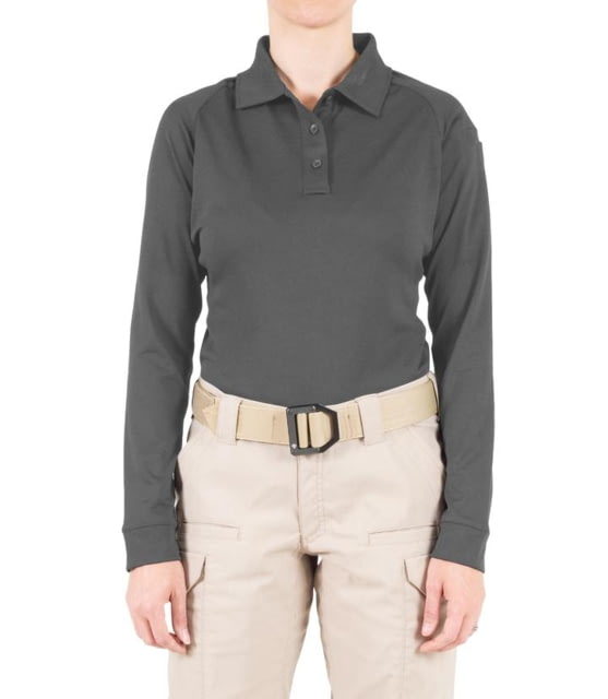 First Tactical First Tactical Performance Long Sleeve Polo - Womens Wolf Grey Small