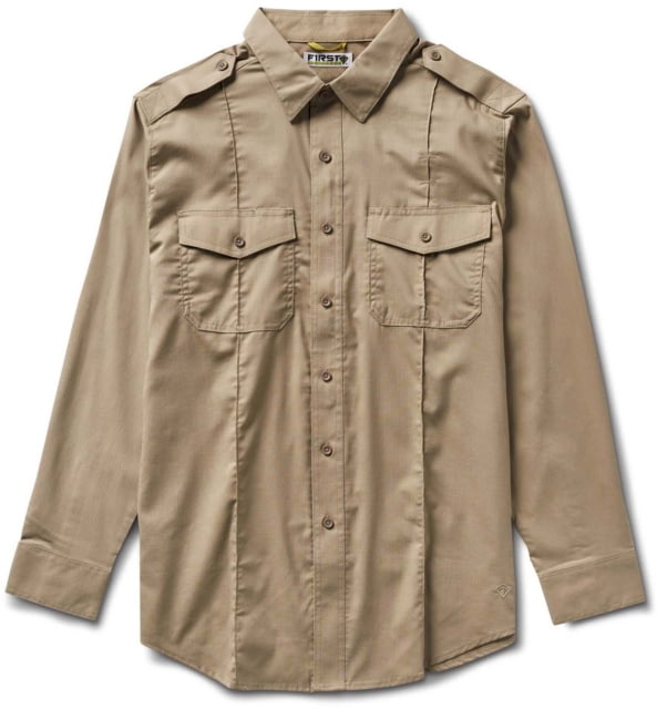 First Tactical First Tactical Pro Duty Unifrom Long Sleeve Shirt - Men's Short Silver Tan Medium