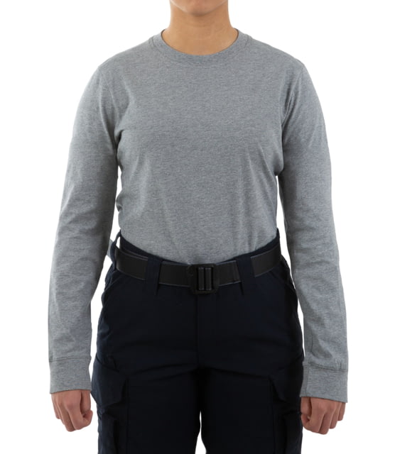 First Tactical First Tactical Tactix Cotton Long Sleeve Tee - Women's Heather Gray Large