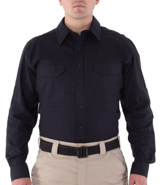 Open Box Dealer Demo First Tactical V2 Tactical Long Sleeve Shirt – Mens Midnight Navy Extra Small R