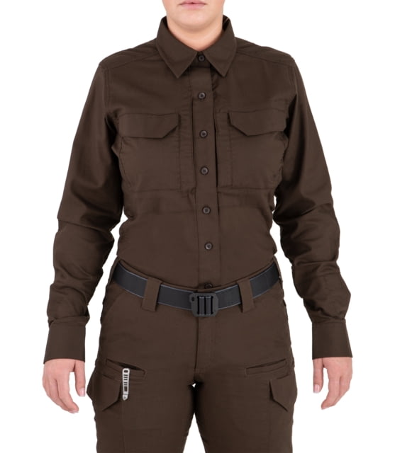 First Tactical First Tactical V2 Tactical Long Sleeve Shirt - Womens Kodiak Brown Small R
