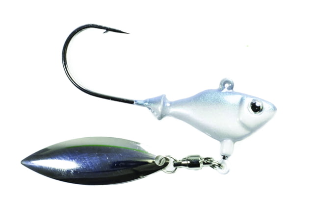 Fish Head Spin Jighead 1/2 oz 5/0 Hook Albino