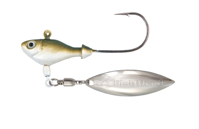Fish Head Spin Jighead 1/4oz 4/0 Hook Arkansas Shiner