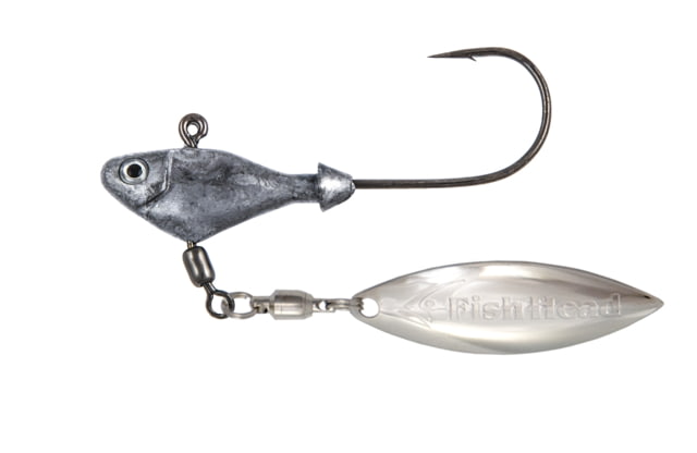 Fish Head Spin Jighead 3/8oz 5/0 Hook Raw Shad