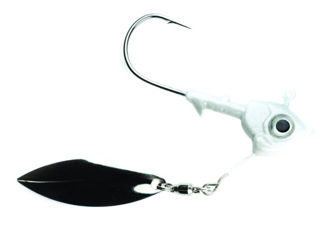Fish Head Stand-Up Spin Jighead 1/2 oz Pearl White