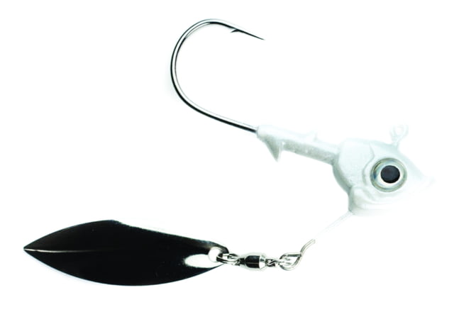 Fish Head Stand-Up Spin Jighead 1/4 oz Pearl White