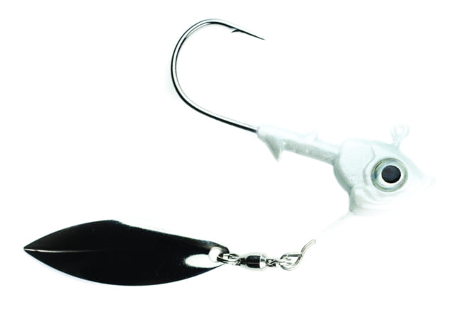Fish Head Stand-Up Spin Jighead 3/8 oz Pearl White