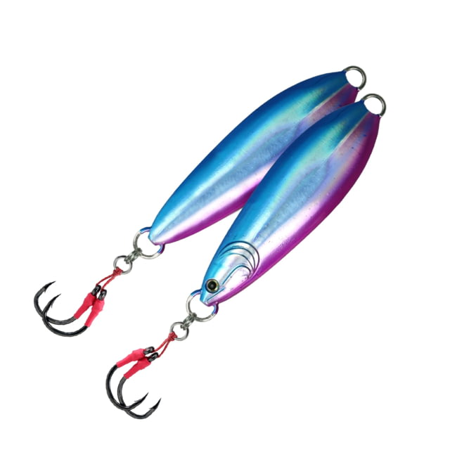 Fish Lab Carnada Slow Pitch Jig Blue Pink 4-1/2in 150gm Flutter/Sinking Action