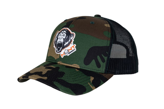 Fish Monkey Hunt Poly Press Hat Camo/Black One size