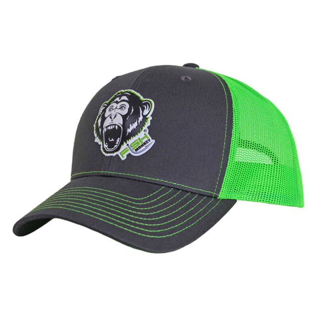 Fish Monkey Scream'n Monkey Hat Charcoal/Neon Green One size