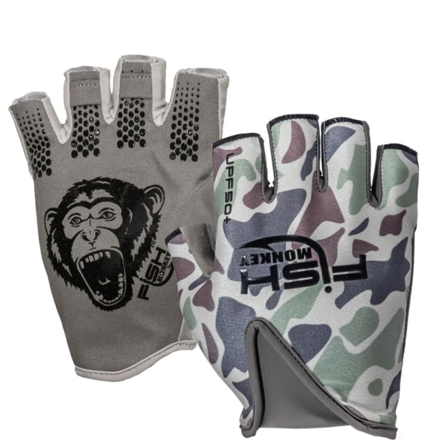 Fish Monkey Stubby Guide Gloves Old School Beige XL