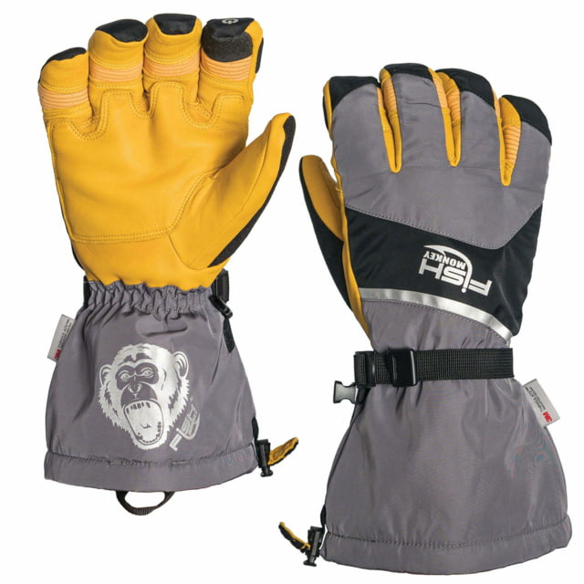 Fish Monkey Yeti Premium Ice Fishing Glove Yelow/Black/Grey 2XL