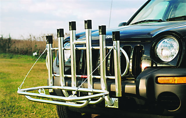 Fish-N-Mate Fish-N-Mate 6-Holder Rod Rack with Fold-Down Cooler Rack Cooler Up To 54Qt