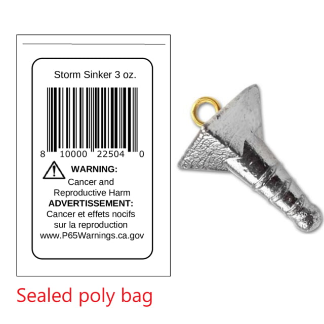 Fish Razr 3oz Storm Sinker Single Unit
