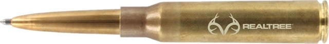 Fisher Space Pen .338 Caliber LAPUA Mag Brass Casing Space Pen with RealTree Logo Raw Brass