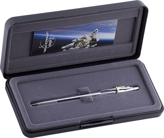 Fisher Space Pen Chrome Plated Shuttle Space Pen with Shuttle Emblem Chrome