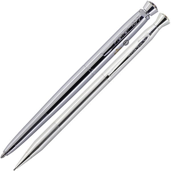 Fisher Space Pen Aviation Thunderbird Pen/Pencil Set Silver Gift Box FSP
