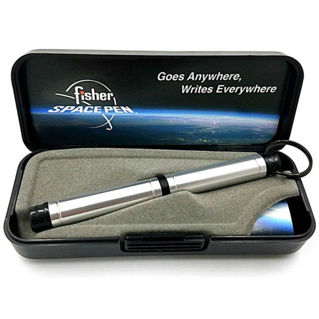 Fisher Space Pen Backpacker Aluminum w/Key Chain Space Pen Silver FSP
