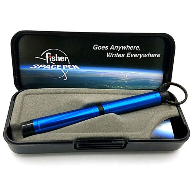 Fisher Space Pen Backpacker Aluminum w/Key Chain Space Pen Blue FSPBP-BL