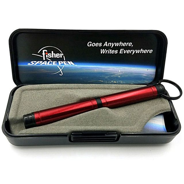 Fisher Space Pen Backpacker Aluminum w/Key Chain Space Pen Red FSPBP-R
